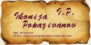 Ikonija Popaživanov vizit kartica